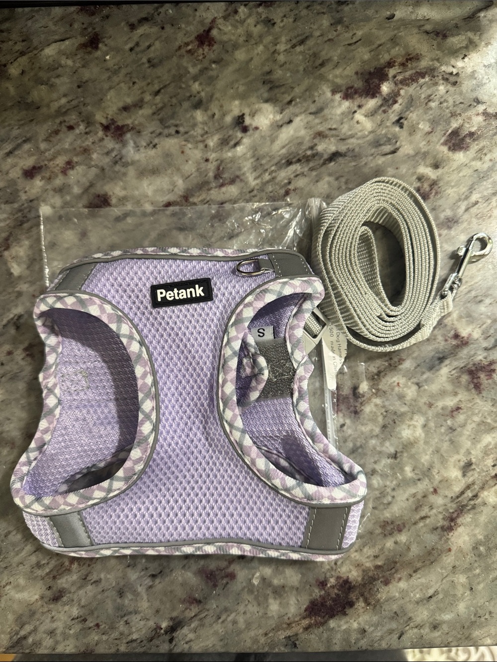 New Small Pets Lavender Mesh Harness with Matching Leash